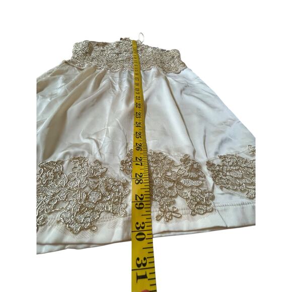 NWT Hello Molly Champagne Satin and Lace Halter Cocktail Dress - Size 12 - Picture 9 of 15